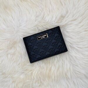 kate spade Embossed Black Card Case
